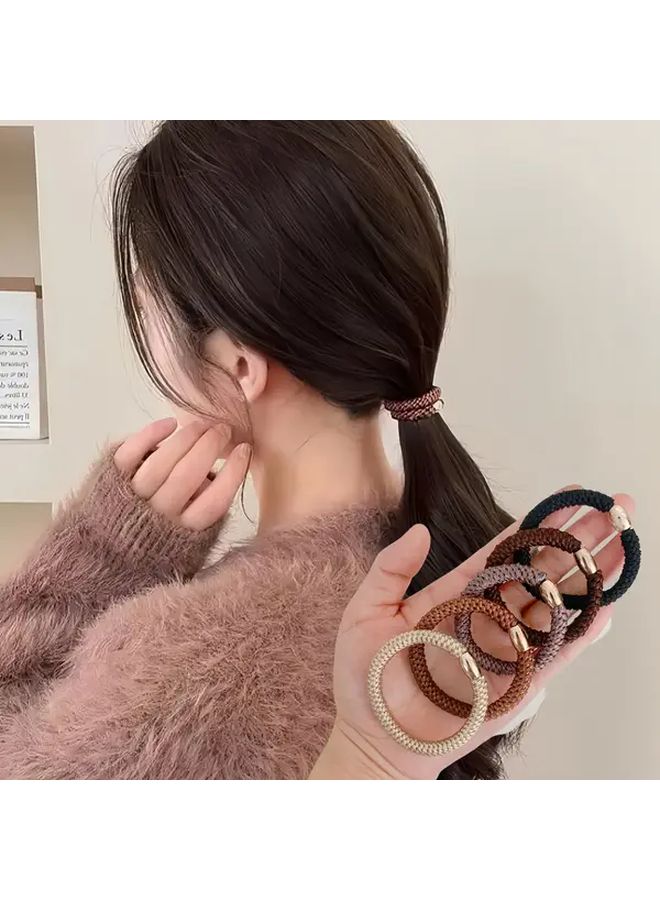لاتيه ملح البحر 15 ربطة شعر مرنة عالية سميكة وقوية للنساء ذيل حصان كعكة - Image 3